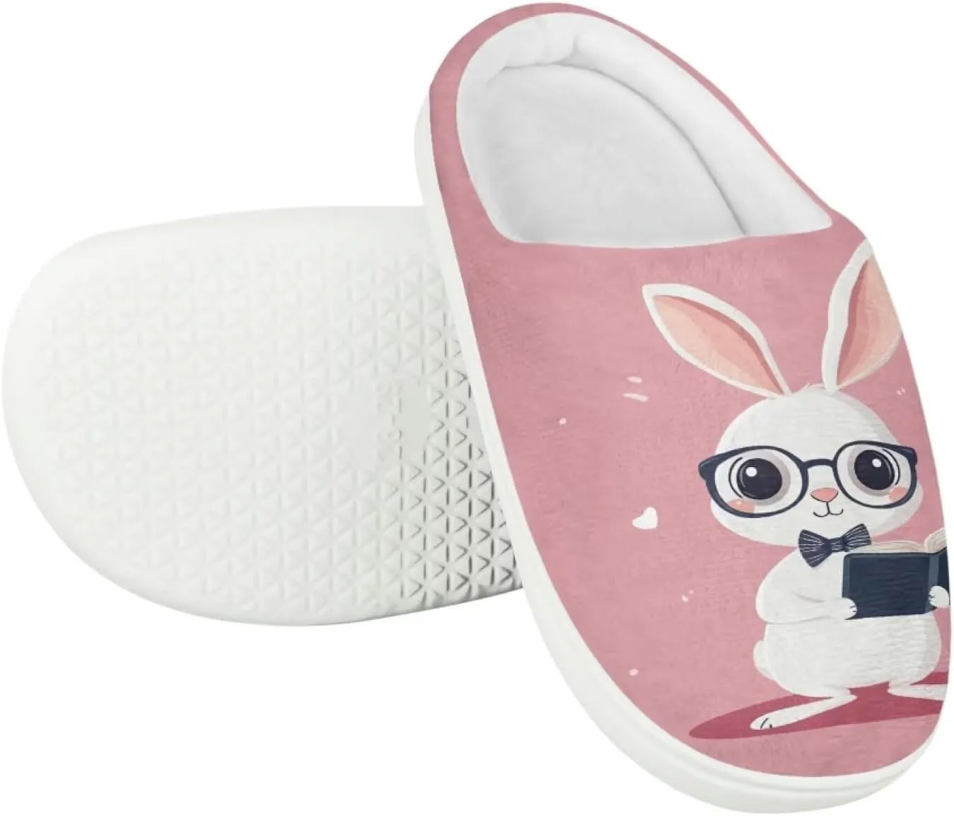 Kids Cute Slippers for Boy Girls Soft Fluffy Plush Slippers Animal Print House Shoes Non Slip Warm Slippers US 9-15