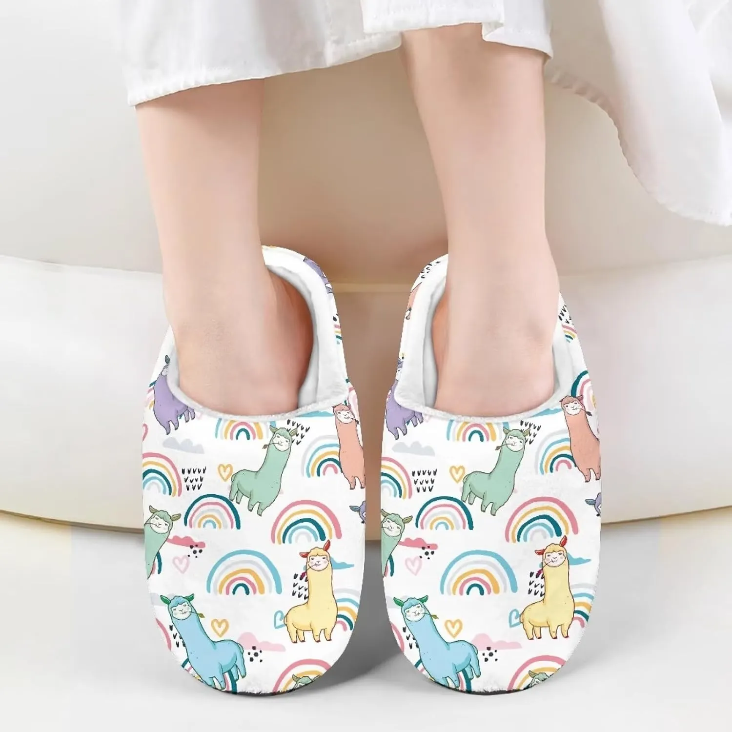Kids Slip-On Fuzzy House Slipper Outdoor Cozy Non-Slip Slippers Warm Cute Slippers for Toddler Boys GirlsLittle kids US 9-15
