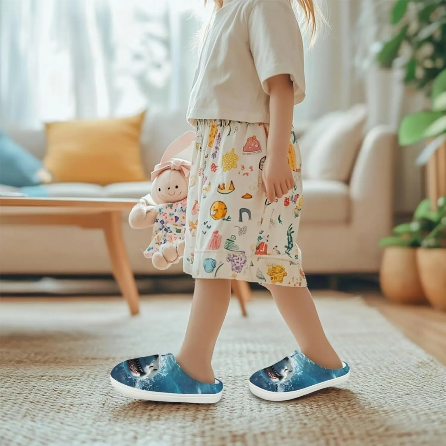 Kids Slippers Boys Winter Warm House Shoes Girls Indoor Cozy Fuzzy Slipper Bedroom Slip On Shoe