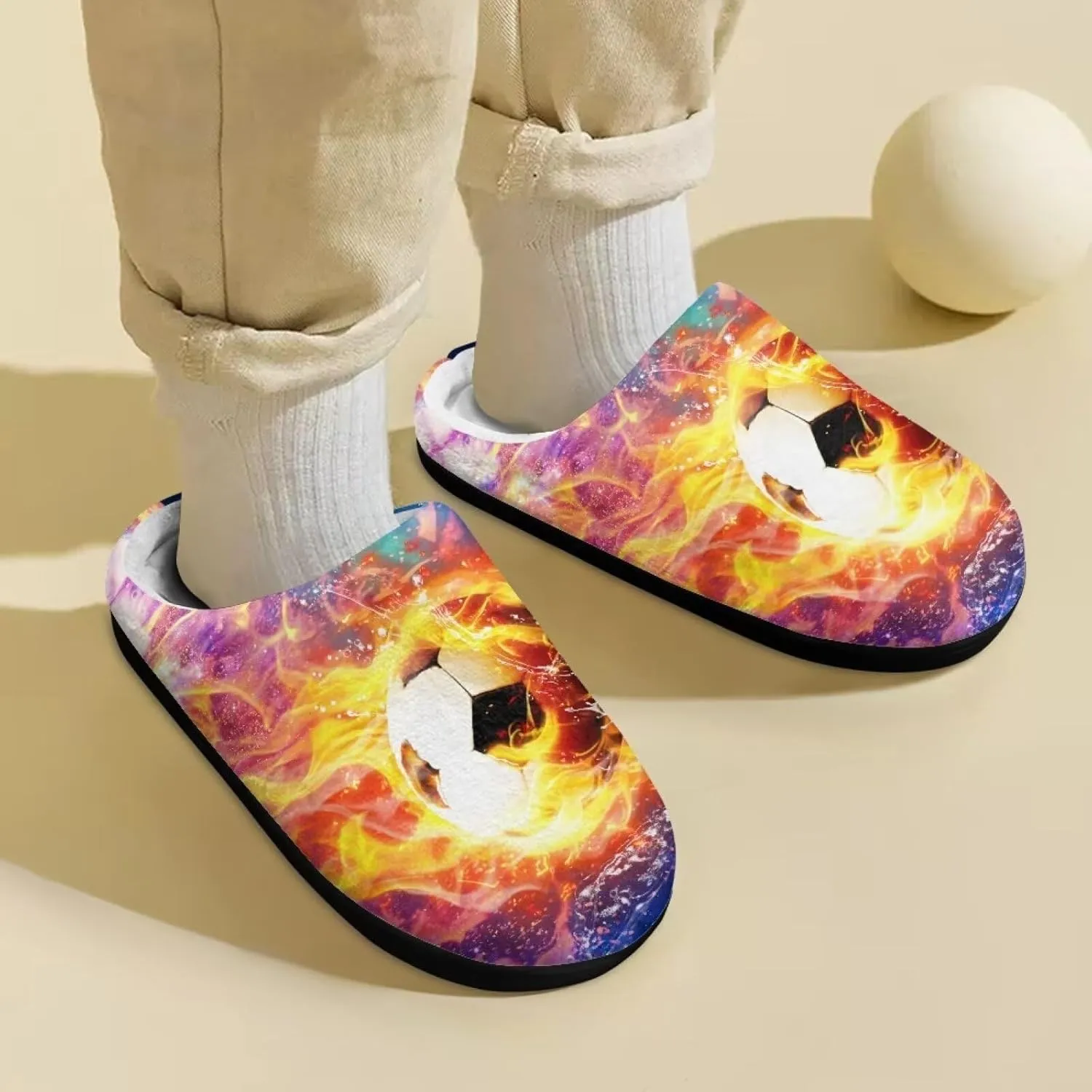 Kids Slippers for Girls Boys - Plush Fuzzy Indoor Shoes