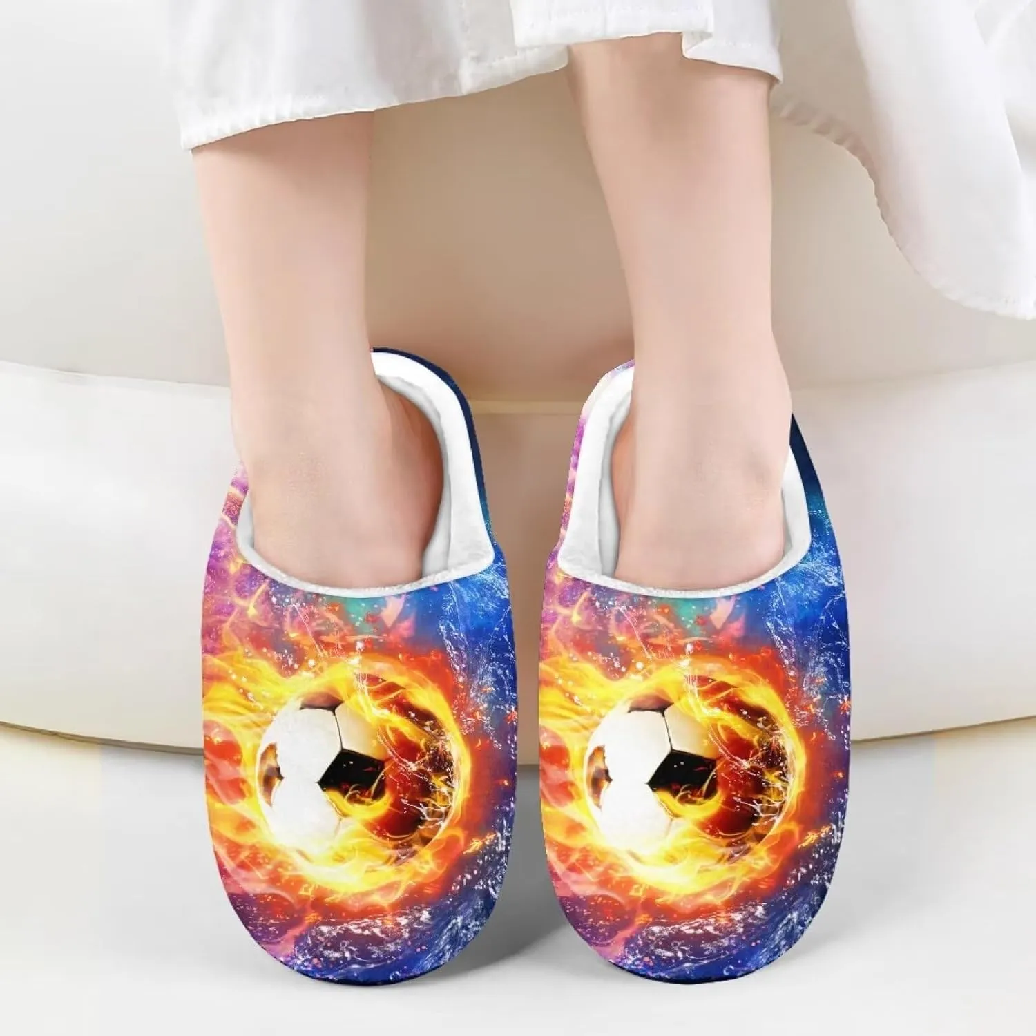 Kids Slippers for Girls Boys - Plush Fuzzy Indoor Shoes