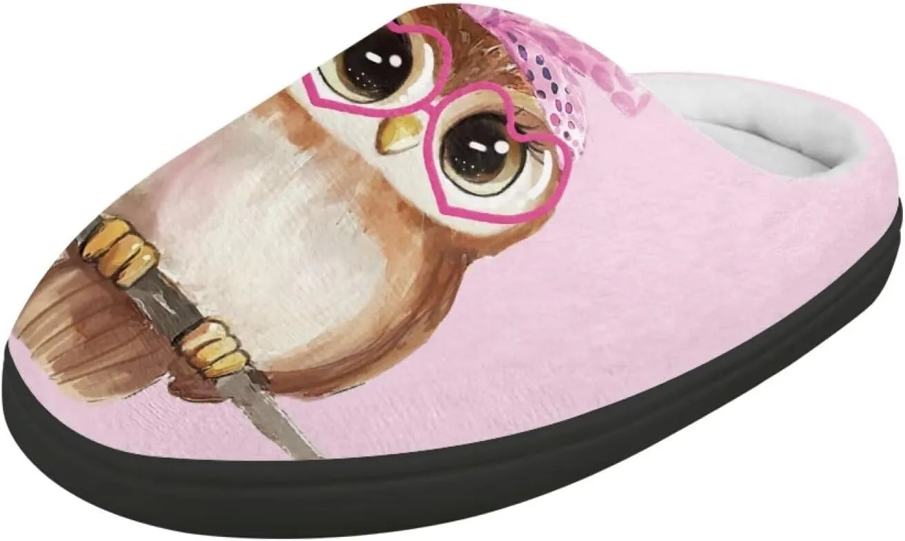 Kids Slippers Winter Plush Warm Slippers Animal Print House Shoes Soft Fuzzy Slippers Indoor Non Slip Cotton Shoes for Boys Girls US 9-15