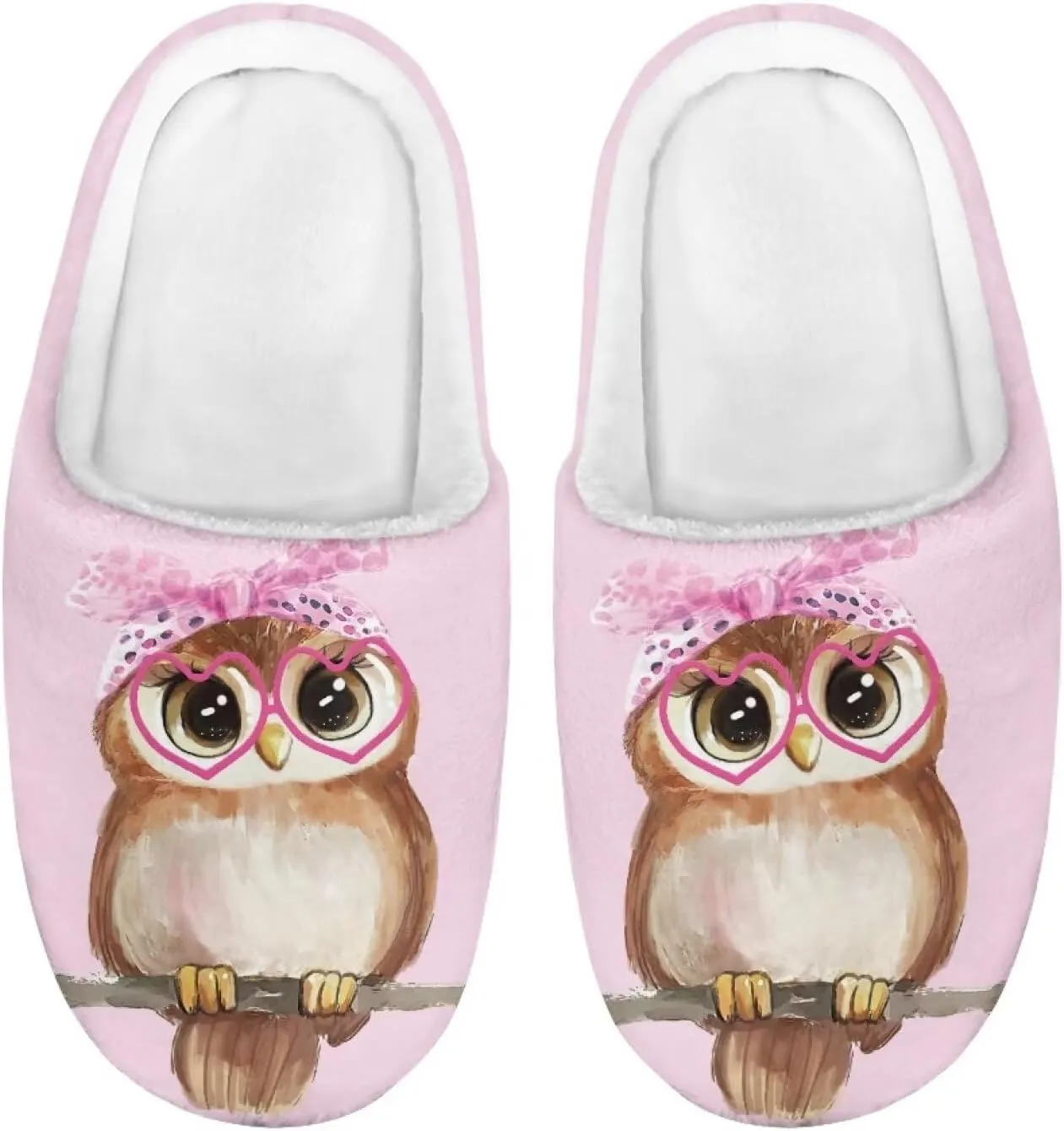Kids Slippers Winter Plush Warm Slippers Animal Print House Shoes Soft Fuzzy Slippers Indoor Non Slip Cotton Shoes for Boys Girls US 9-15
