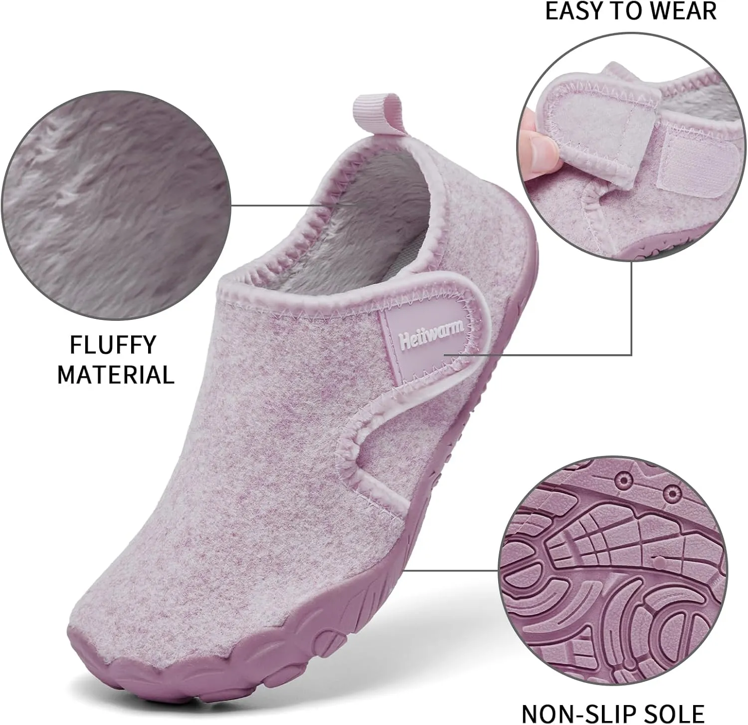 Kids Winter Slippers Cozy Soft Warm Non Slip Fleece House Lightweight Indoor Slippers for Girls Boys