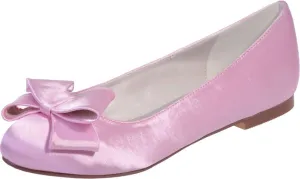 Ladies Bow Flat Shoes Slip On Court Shoes Wedding Birde
