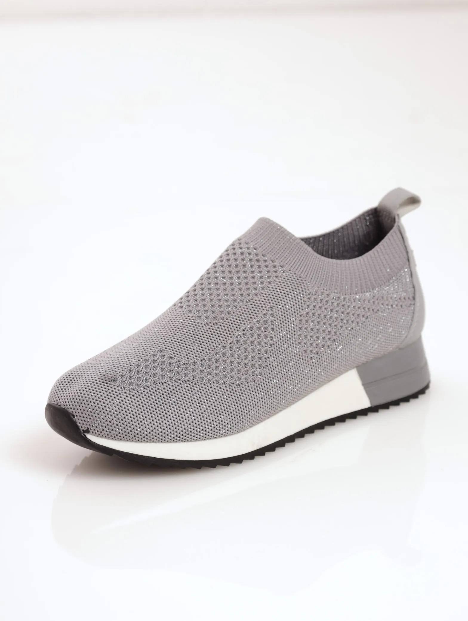 Ladies Knit retro Sneaker - Grey