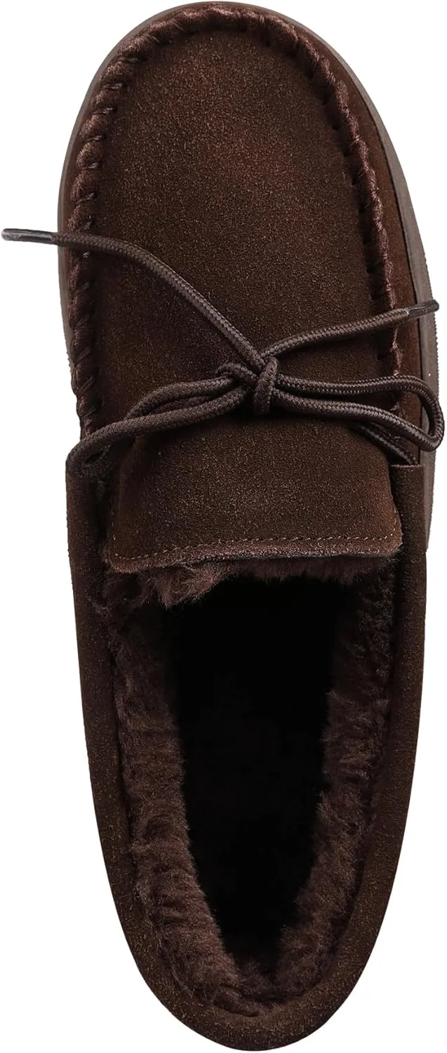 Lamo Men's Theo Moccasins for Men - Premium Suede Upper, Luxurious Faux Fur Lining, Ortholite Foam Footbed with Australian Sheepskin, TPR Outsole - The New Upgraded Men's Moc