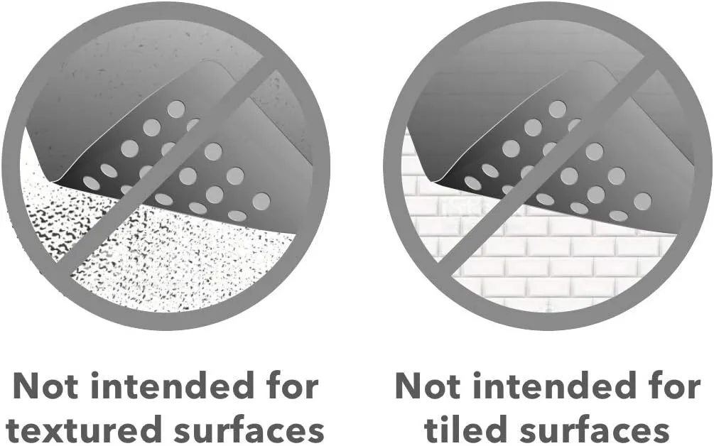 Large Non-Slip Bathtub & Shower Mat 31”x16” (Smooth/Non-Textured Tubs Only) Safe, Clean, Machine-Washable, Superior Grip&Drainage, Vinyl, Opaque Gray (Grey)