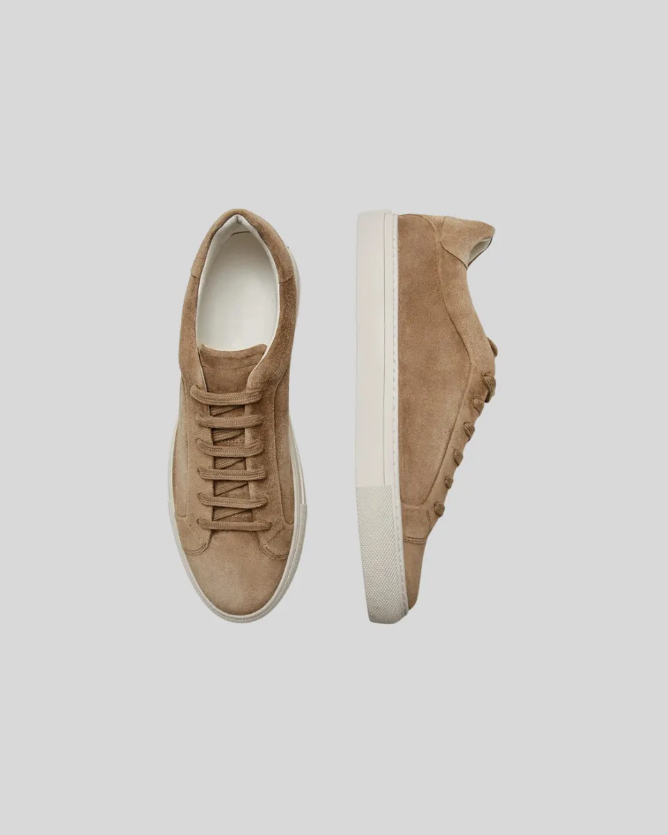 Leather Oxford Sneakers - Khaki