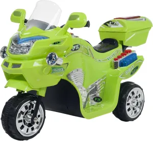 Lil' Rider Ride on Toy, 3 Wheel Motorcycle Trike for Kids by Rockin' Rollers – Battery Powered Ride on Toys for Boys and Girls, 3 - 6 Year Old, Large, Green