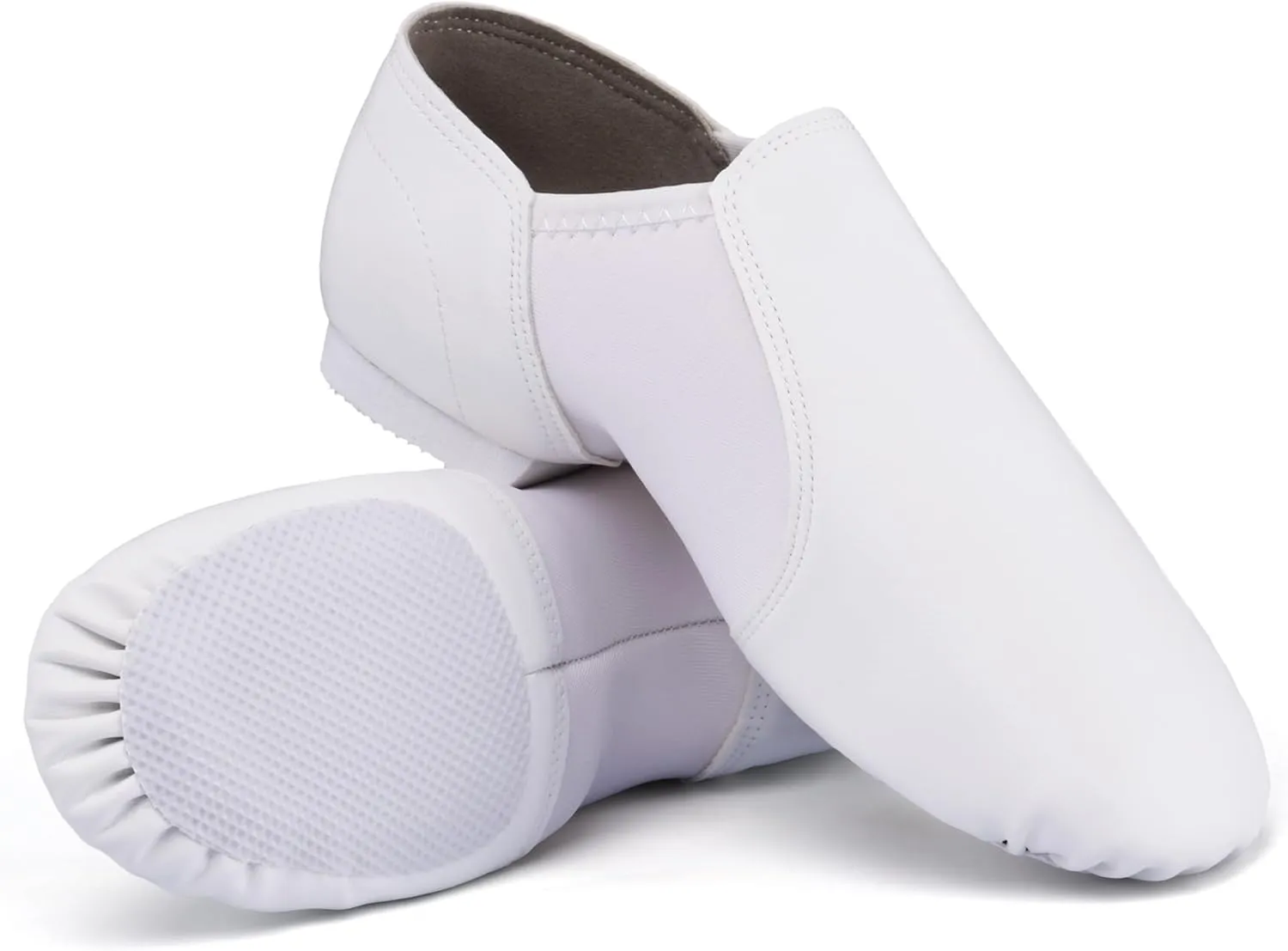 Linodes Unisex 006 PU Leather Upper Slip-on Jazz Shoe for Women and Men's Dance Shoes