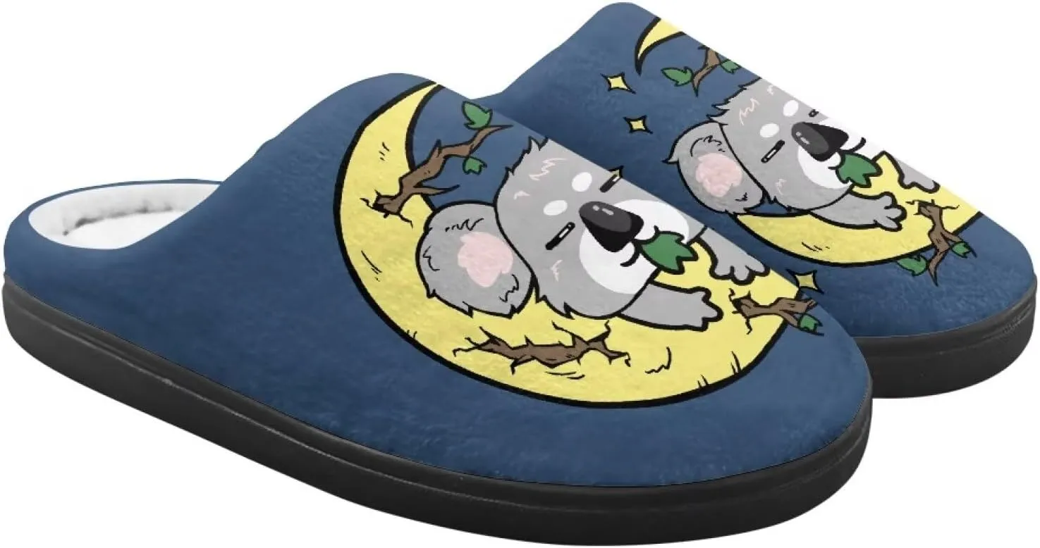 Little Girls Slippers Indoor Comfort Cute Pattern Size 9-15 Black