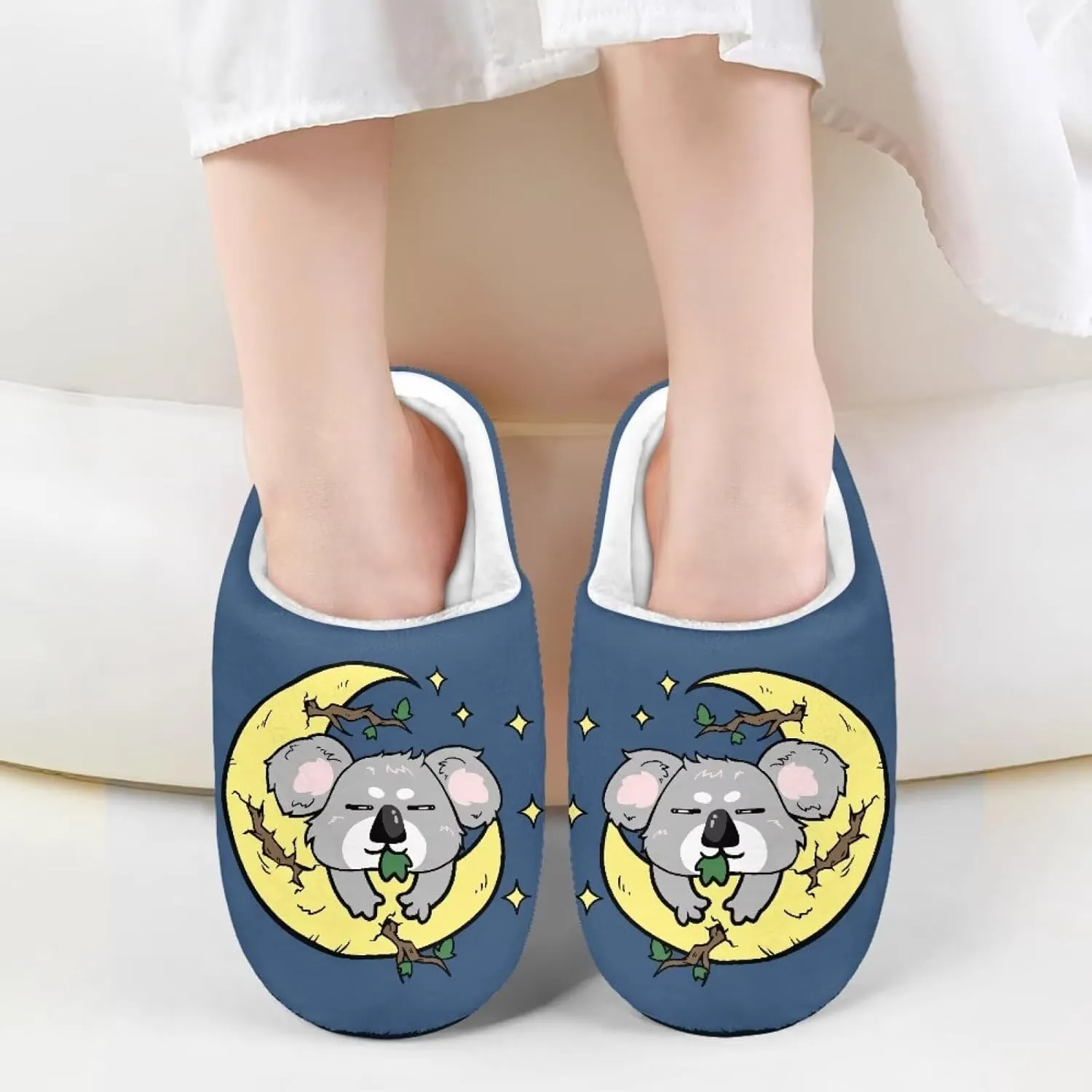 Little Girls Slippers Indoor Comfort Cute Pattern Size 9-15 Black