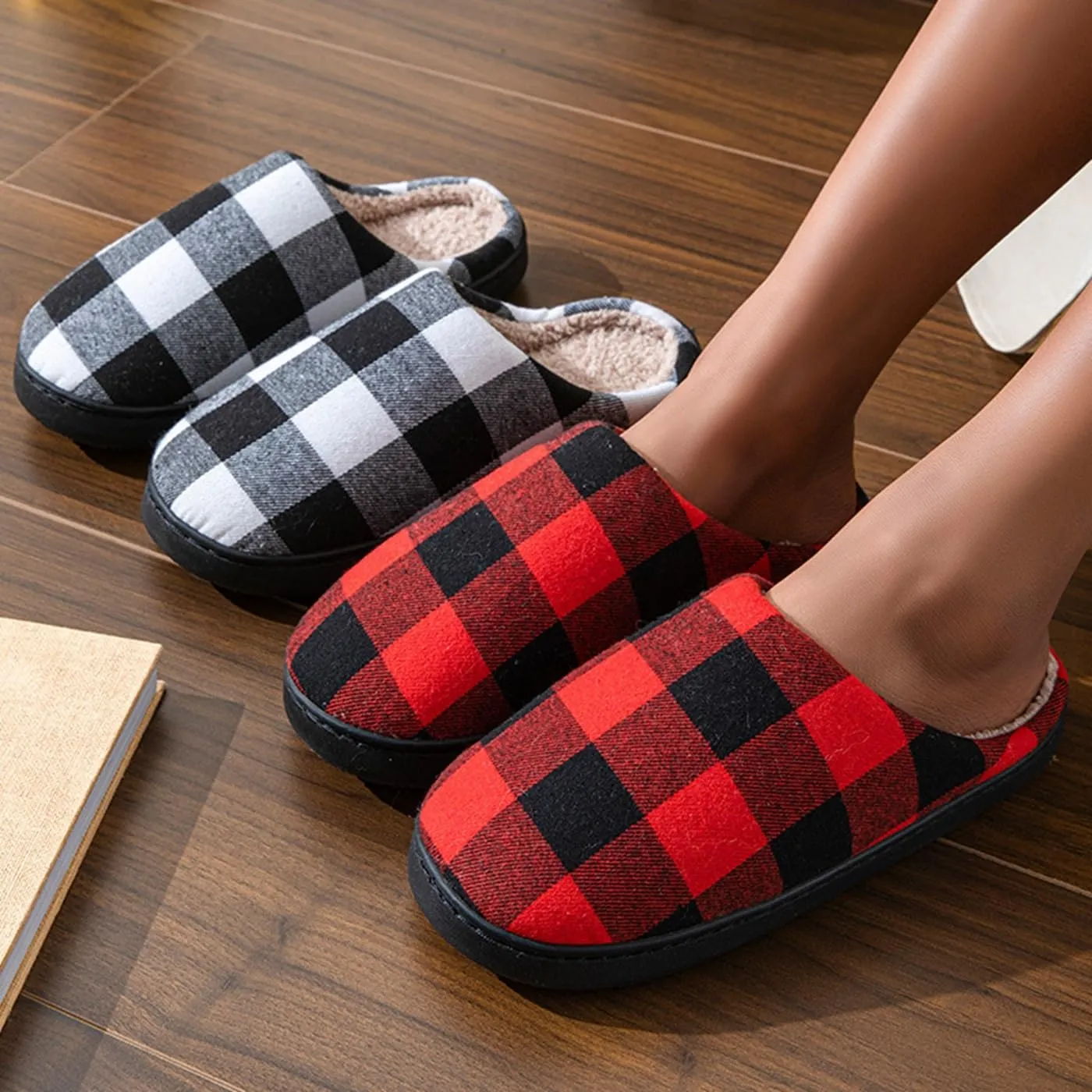 LNERIP Slippers Winter Womens Mens Fluffy Plush Slippers Animals Cute Cartoon House Slippers Cuddly Warm Shoes Indoor Outdoor Girls Women