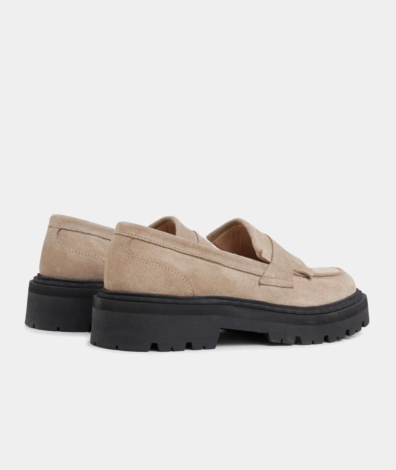Low-cost deal - Suede Taupe Loafer Budget-friendly Spike