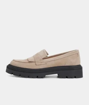 Low-cost deal - Suede Taupe Loafer Budget-friendly Spike