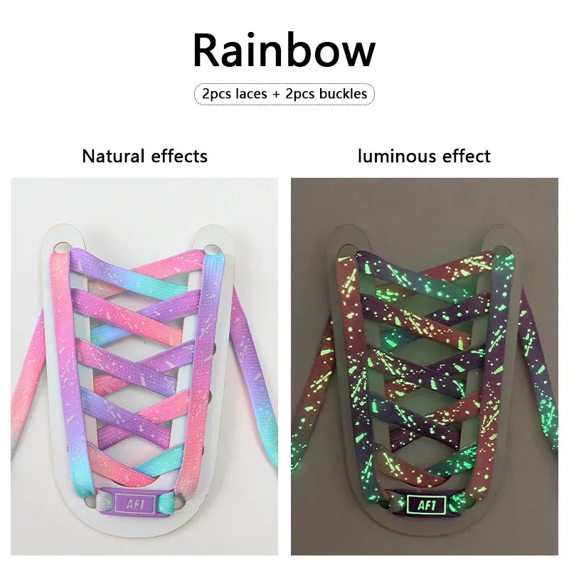 Luminous Glow AF1 Shoelaces - 4Pcs Sneaker Decor