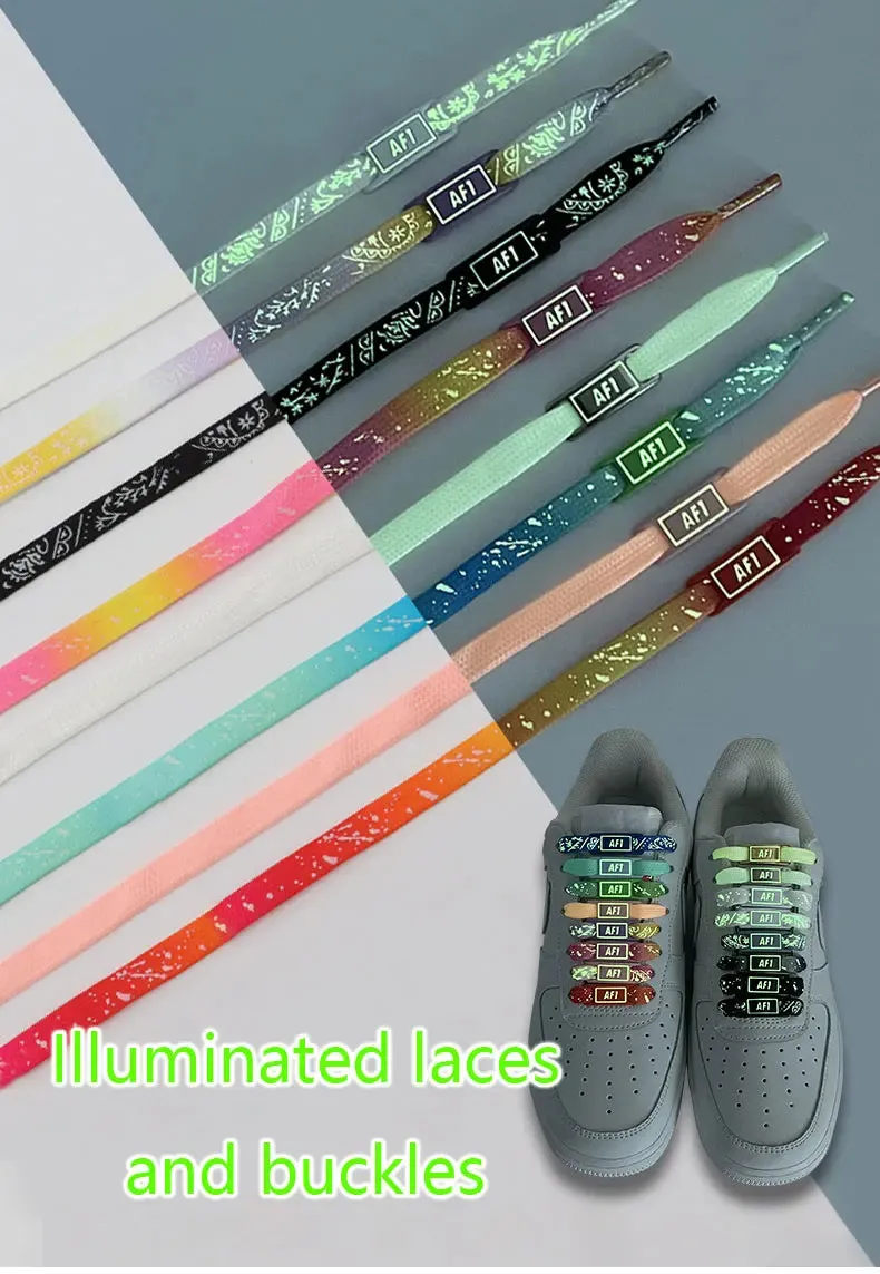 Luminous Glow AF1 Shoelaces - 4Pcs Sneaker Decor