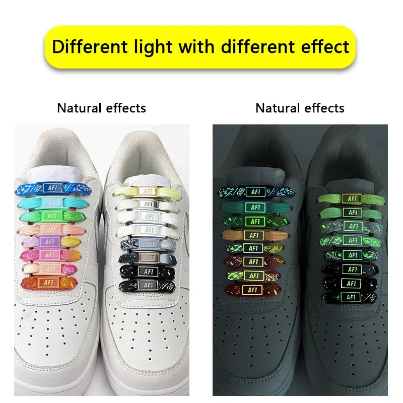 Luminous Glow AF1 Shoelaces - 4Pcs Sneaker Decor