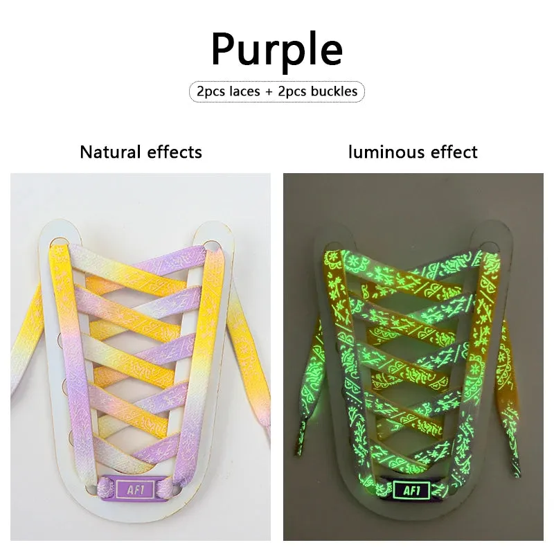 Luminous Glow AF1 Shoelaces - 4Pcs Sneaker Decor