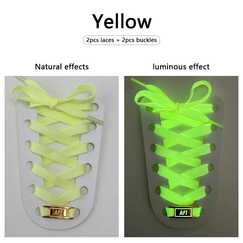 Luminous Glow AF1 Shoelaces - 4Pcs Sneaker Decor