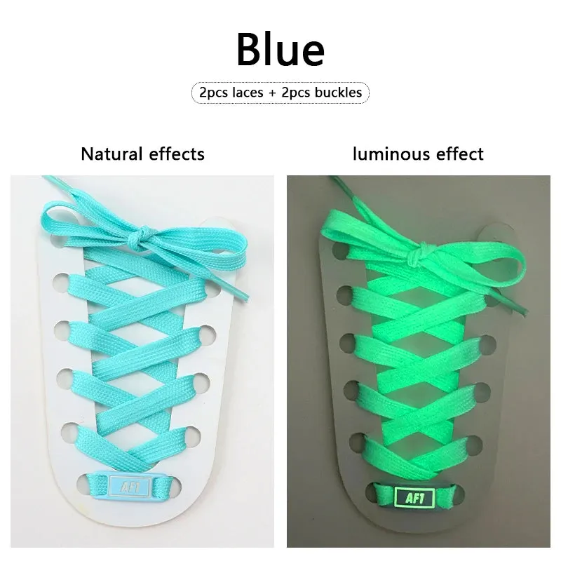 Luminous Glow AF1 Shoelaces - 4Pcs Sneaker Decor