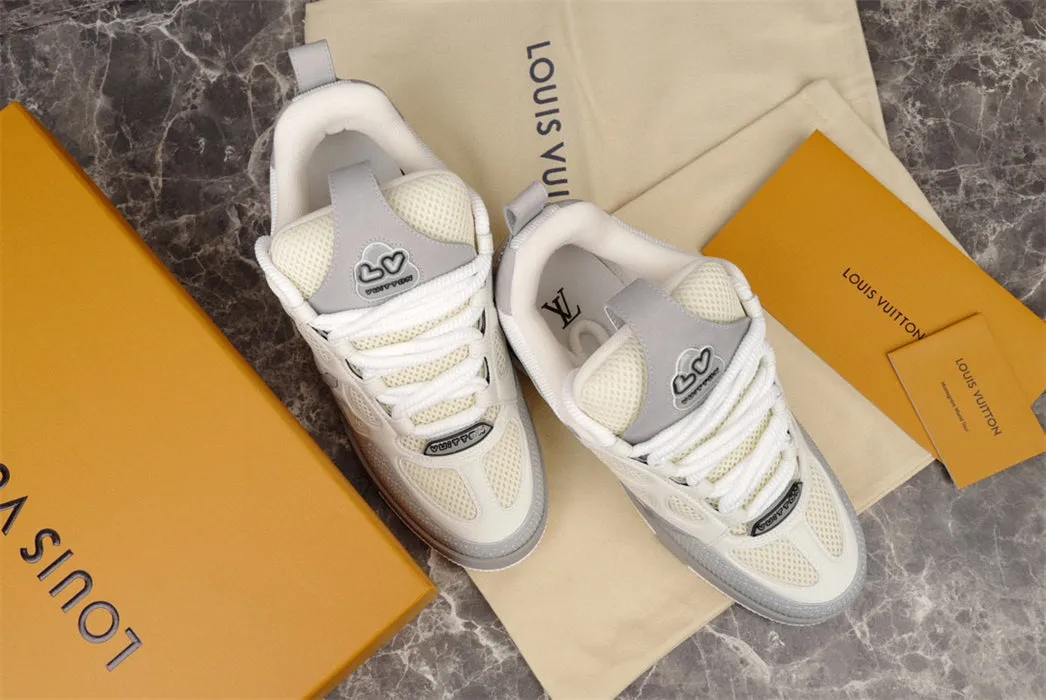 LV GREY Efficient returns Quick turnaround LOUIS SKATE SNEAKER VUITTON