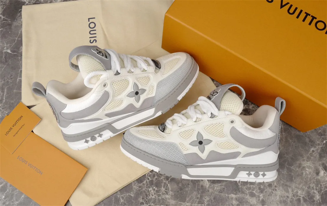 LV GREY Efficient returns Quick turnaround LOUIS SKATE SNEAKER VUITTON