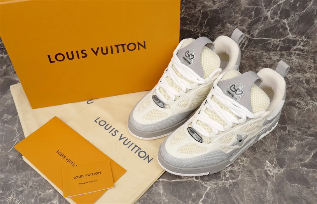 LV GREY Efficient returns Quick turnaround LOUIS SKATE SNEAKER VUITTON