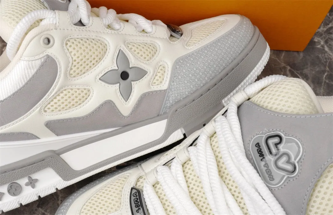 LV GREY Efficient returns Quick turnaround LOUIS SKATE SNEAKER VUITTON