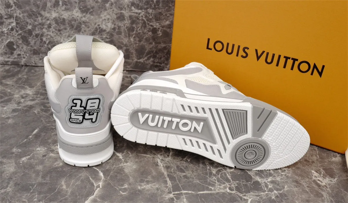 LV GREY Efficient returns Quick turnaround LOUIS SKATE SNEAKER VUITTON
