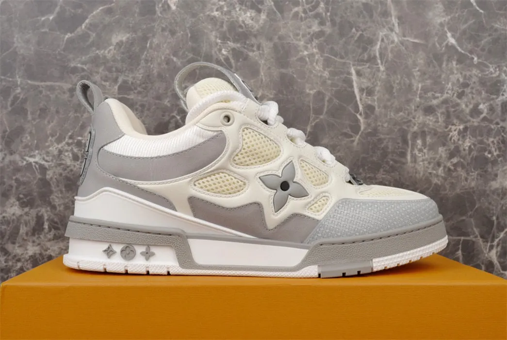 LV GREY Efficient returns Quick turnaround LOUIS SKATE SNEAKER VUITTON
