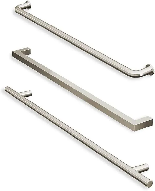 MAAX 134561-900-305-000 Kameleon Sliding Semi-Frameless Bathtub Door, 3-in L x 36-in W x 57-in H, Brushed Nickel