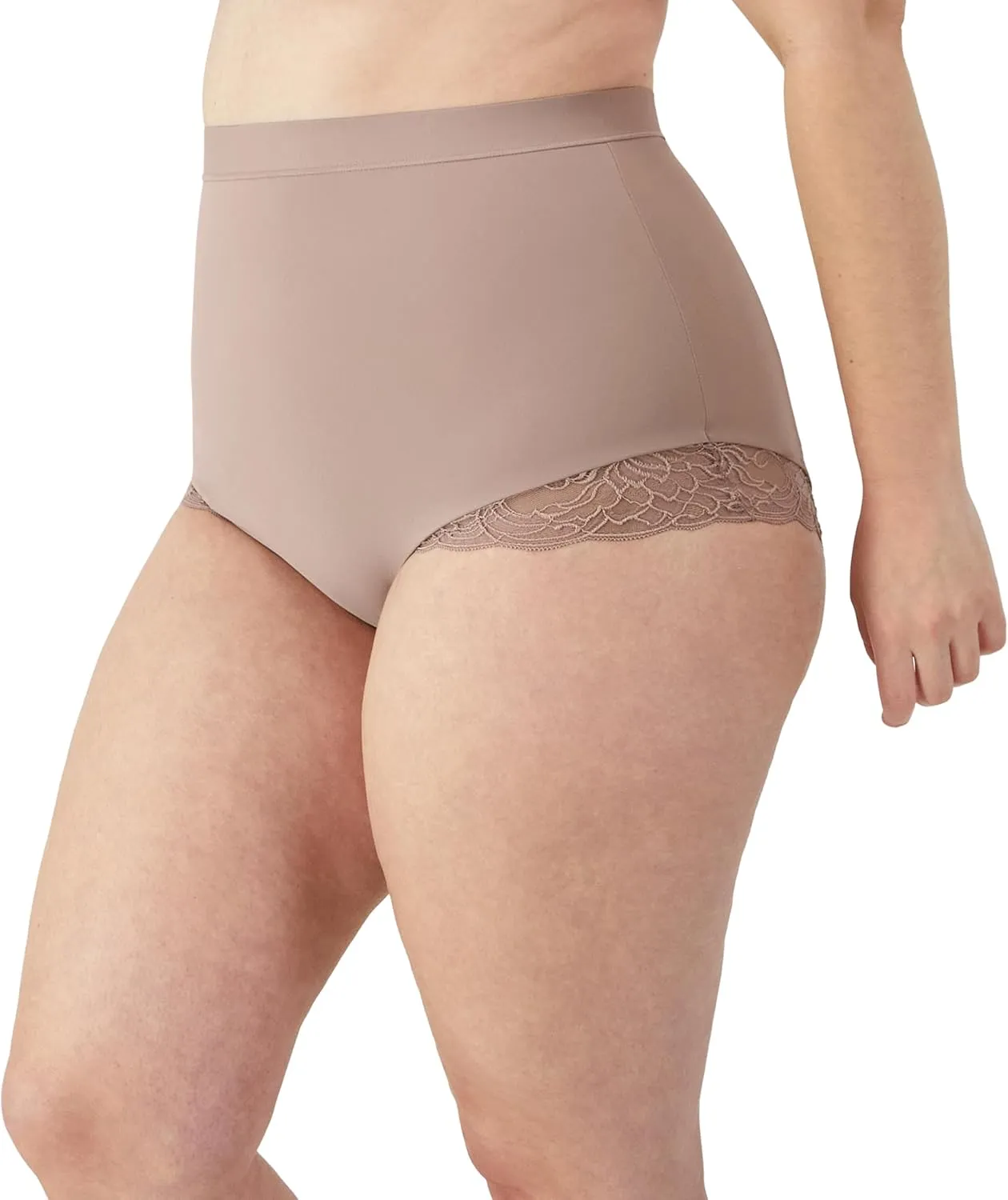 Maidenform Women's Shapewear Underwear, Tummy Control Shapewear Panties, Eco Lace Firm Control Shaping Brief, Mid Rise