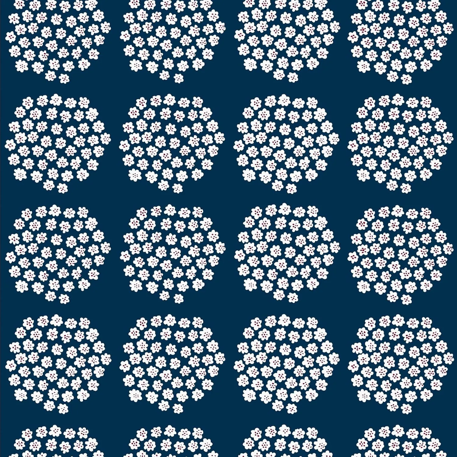 MARIMEKKO Navy Puketti Peel & Stick Wallpaper, Blue