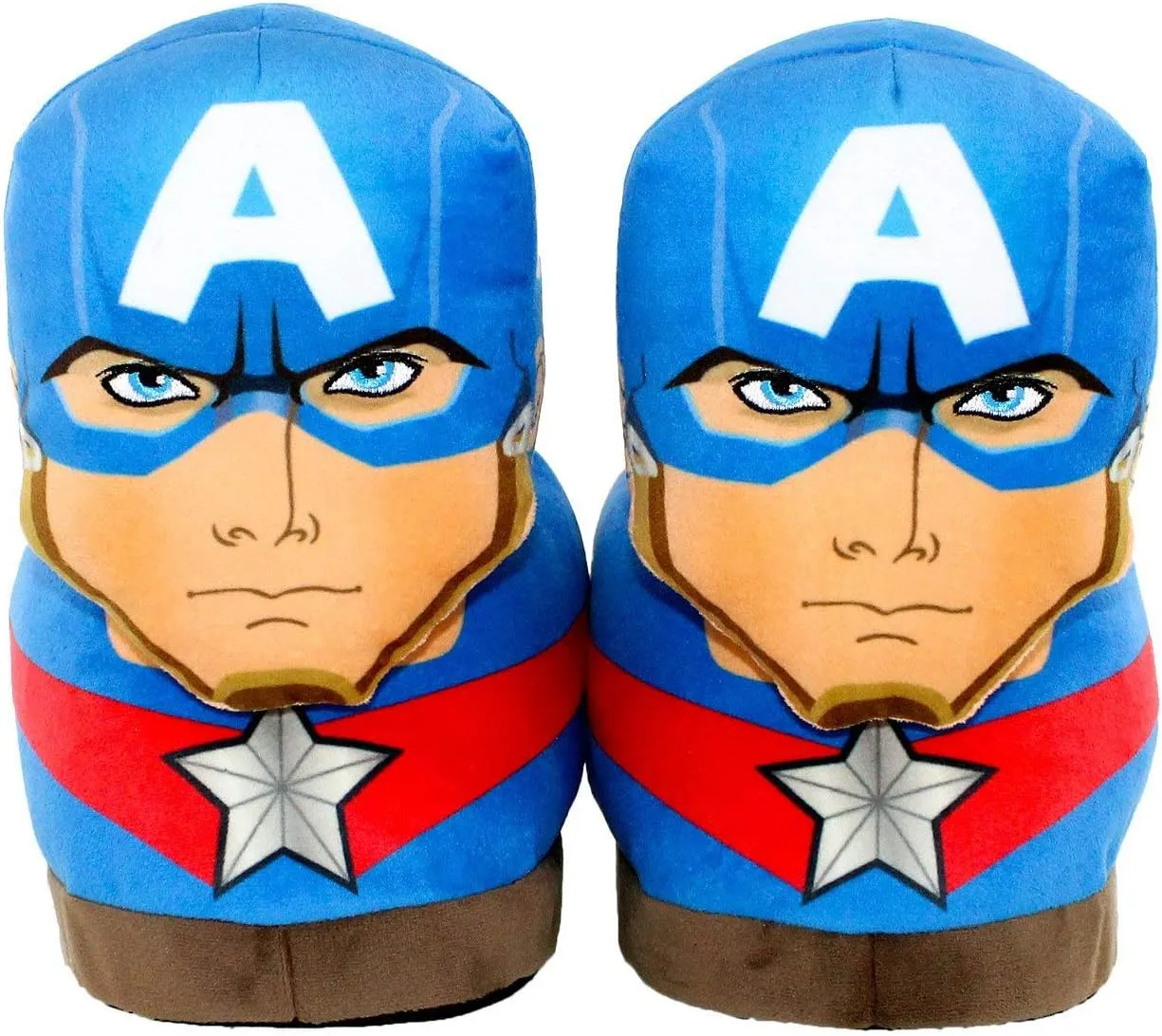 Marvel Slippers from Happy Feet - Officially Licensed Slippers for Kids & Adults - Superhero Character Slippers for Boys, Girls, Men, & Women - Happy Feet Mens & Womens Fluffy Slippers
