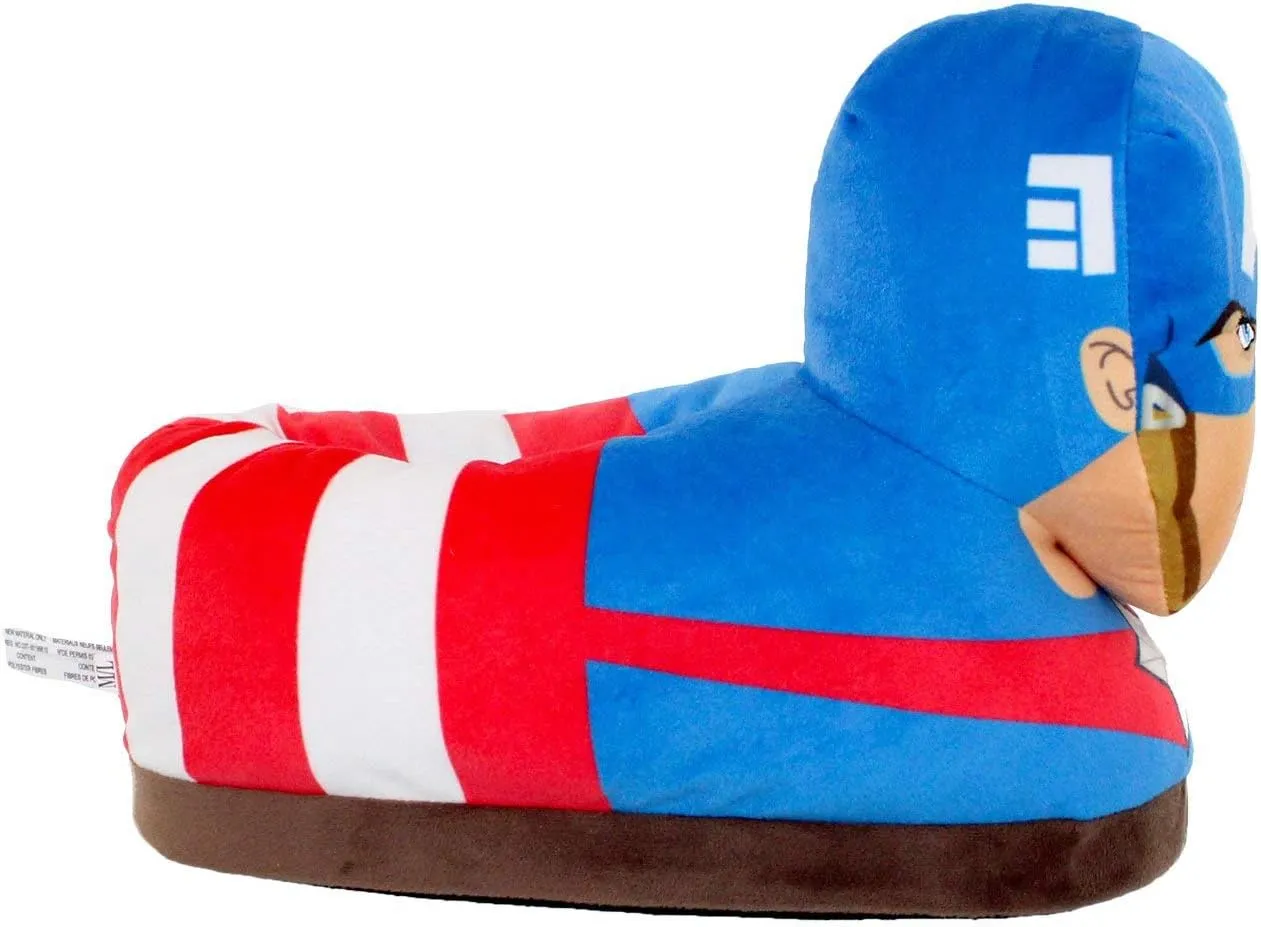 Marvel Slippers from Happy Feet - Officially Licensed Slippers for Kids & Adults - Superhero Character Slippers for Boys, Girls, Men, & Women - Happy Feet Mens & Womens Fluffy Slippers