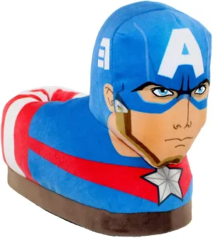 Marvel Slippers from Happy Feet - Officially Licensed Slippers for Kids & Adults - Superhero Character Slippers for Boys, Girls, Men, & Women - Happy Feet Mens & Womens Fluffy Slippers