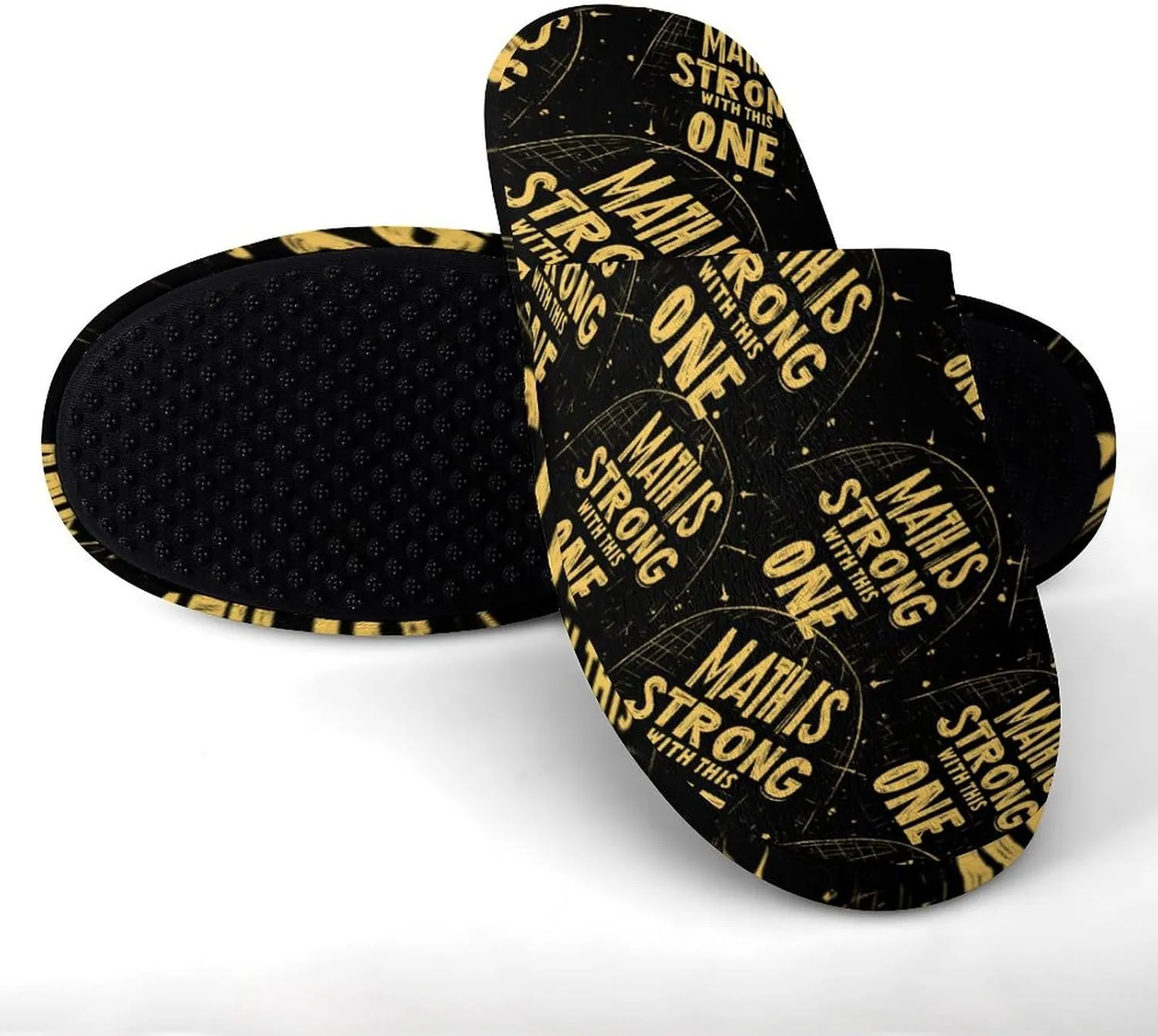 Math Is Strong With This One Cotton Slippers Fashion Slip on House Shoes Lightweight Slipper for Men