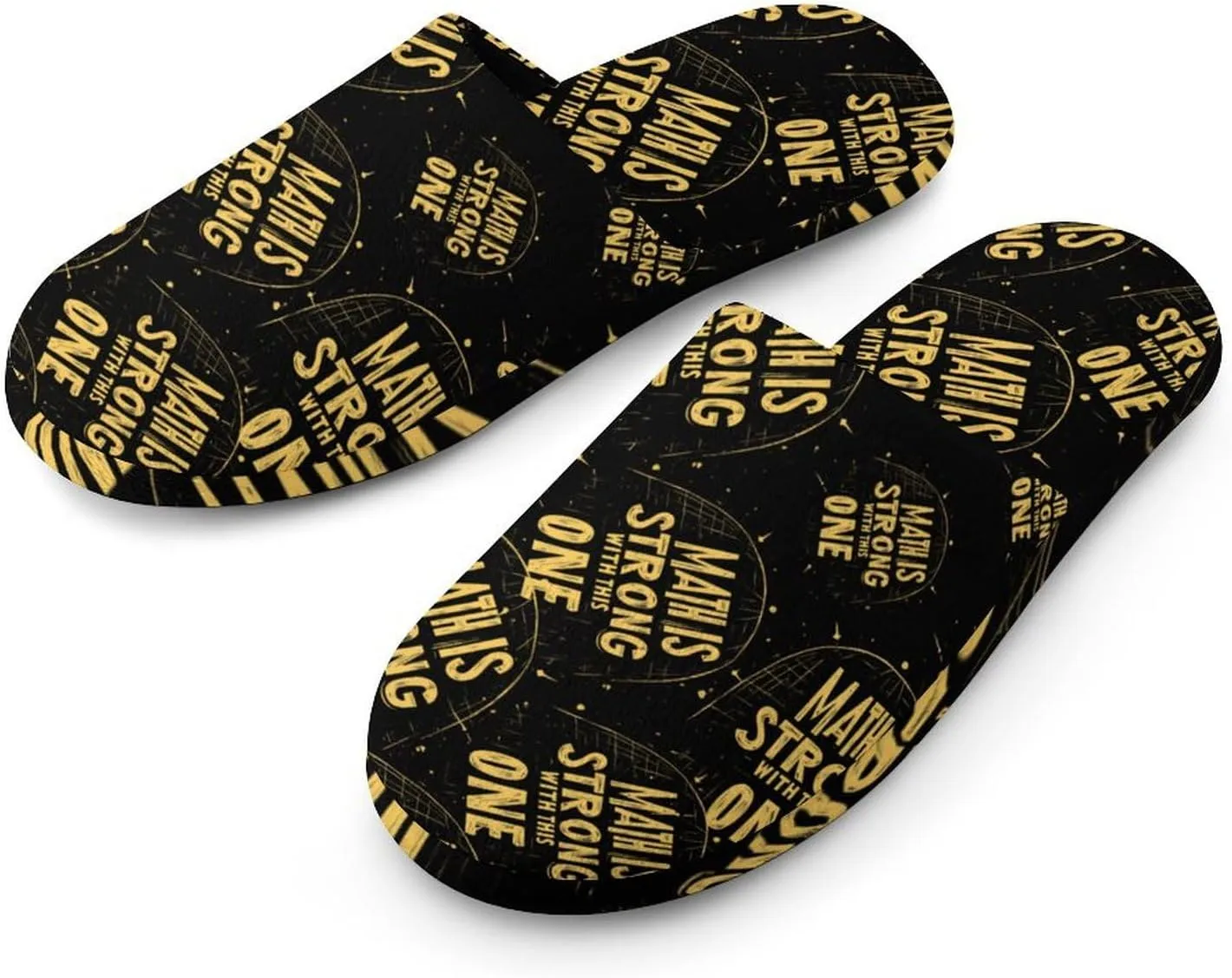 Math Is Strong With This One Cotton Slippers Fashion Slip on House Shoes Lightweight Slipper for Men