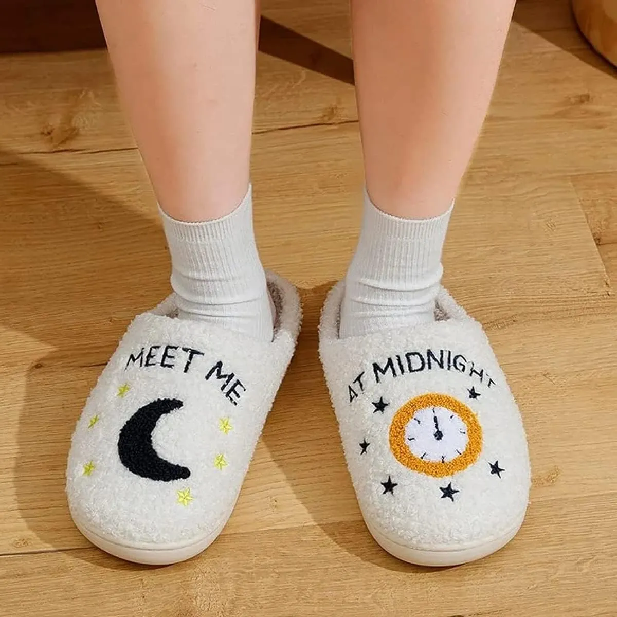 Meet Me At Midnight Merch Slippers For Women Men Cartoon Fuzzy Slippers Winter Cozy Soft For Indoor Outdoor Slippers