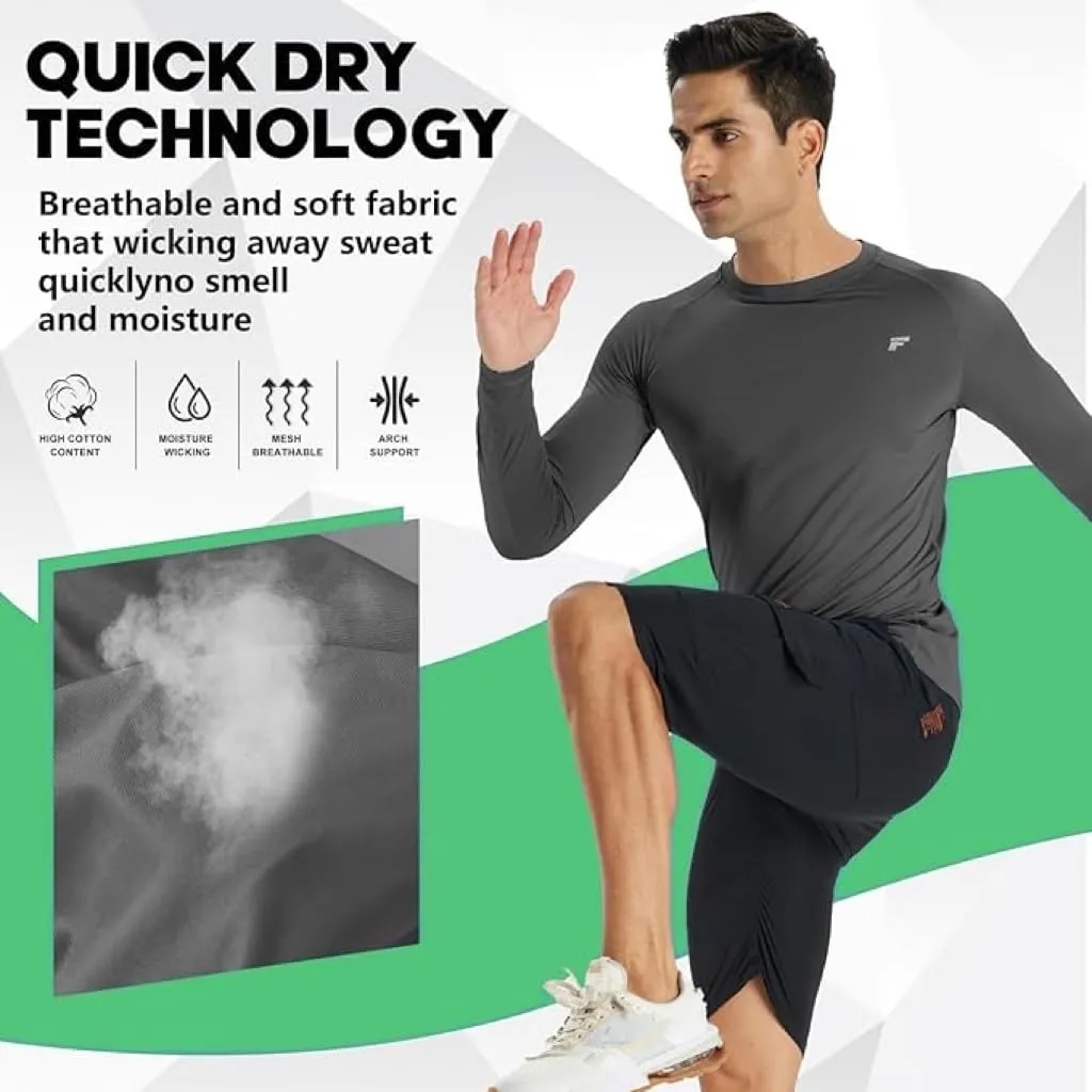 Mens 2-Pack Long Sleeve Sun Protection Cooling Shirts with UPF 50 , Quick Dry for Fitness Running & Outdoor Activity