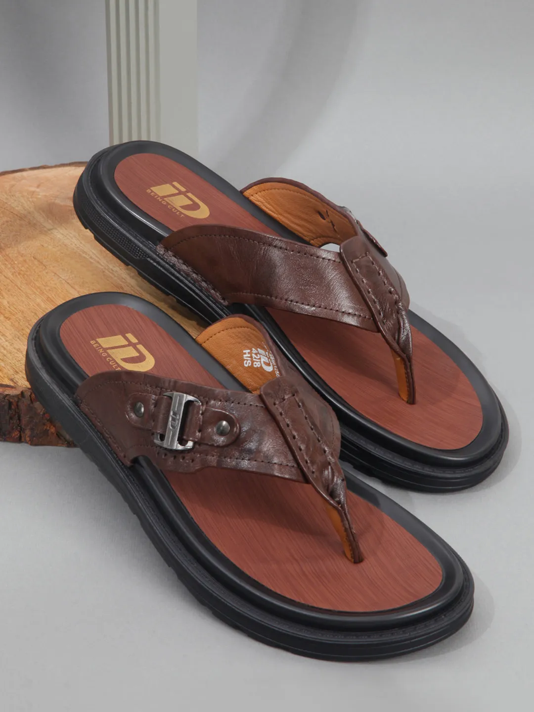 Men's Brown Thong Sandal (ID4241)