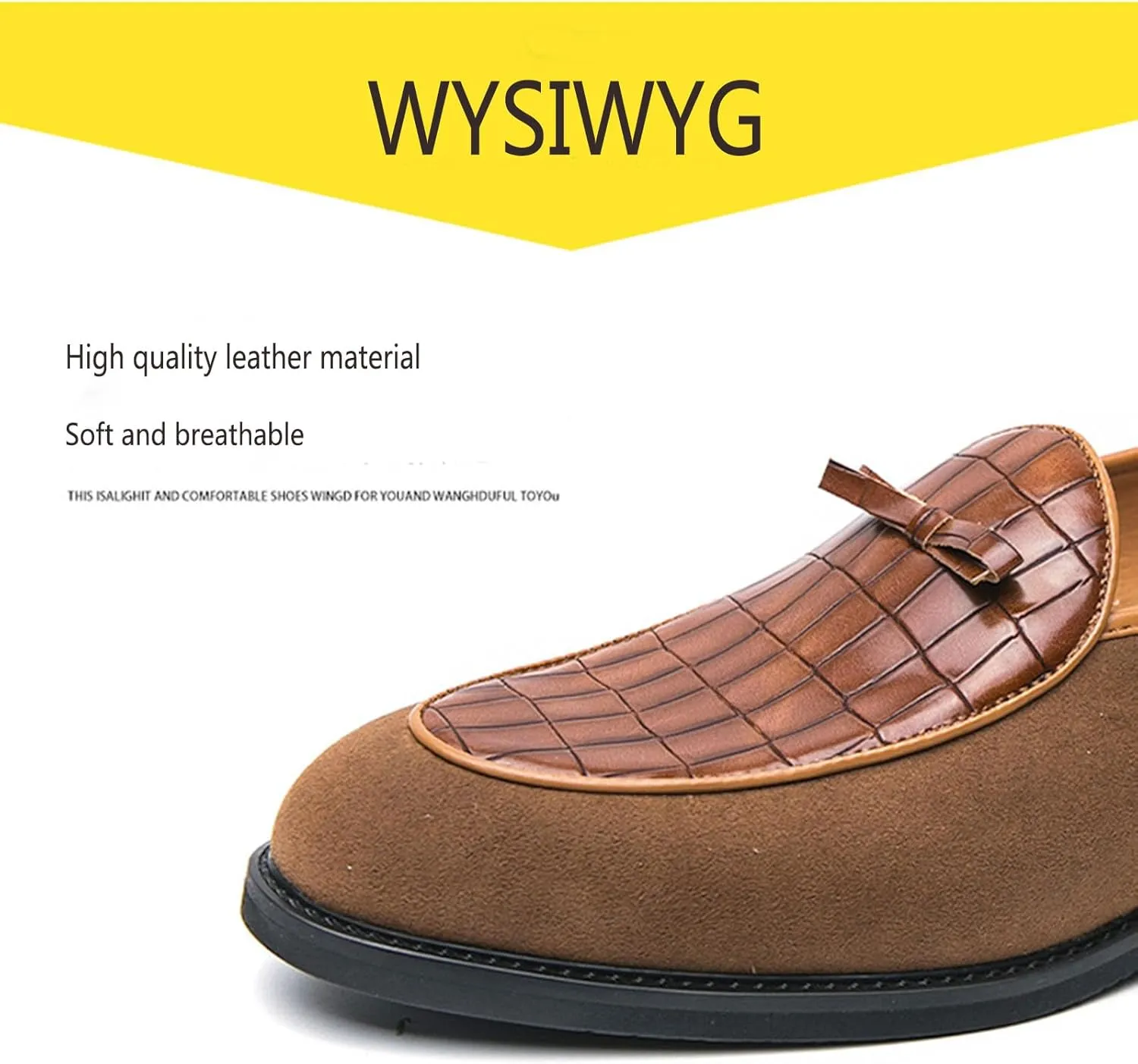 Men's Business Retro Suede Loafers Classic Formal Comfortable Non-Slip Dress Shoes Casual British Leather S