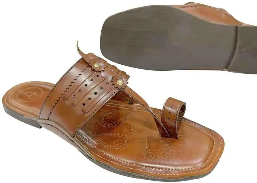 Men's Kolhapuri Chappals Ethnic Slippers For Men Traditional Kolhapuri Sandals Casual Flip Flops For Men