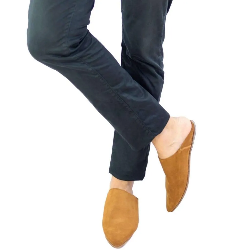 Men's Moroccan Slipper in Suede Camel