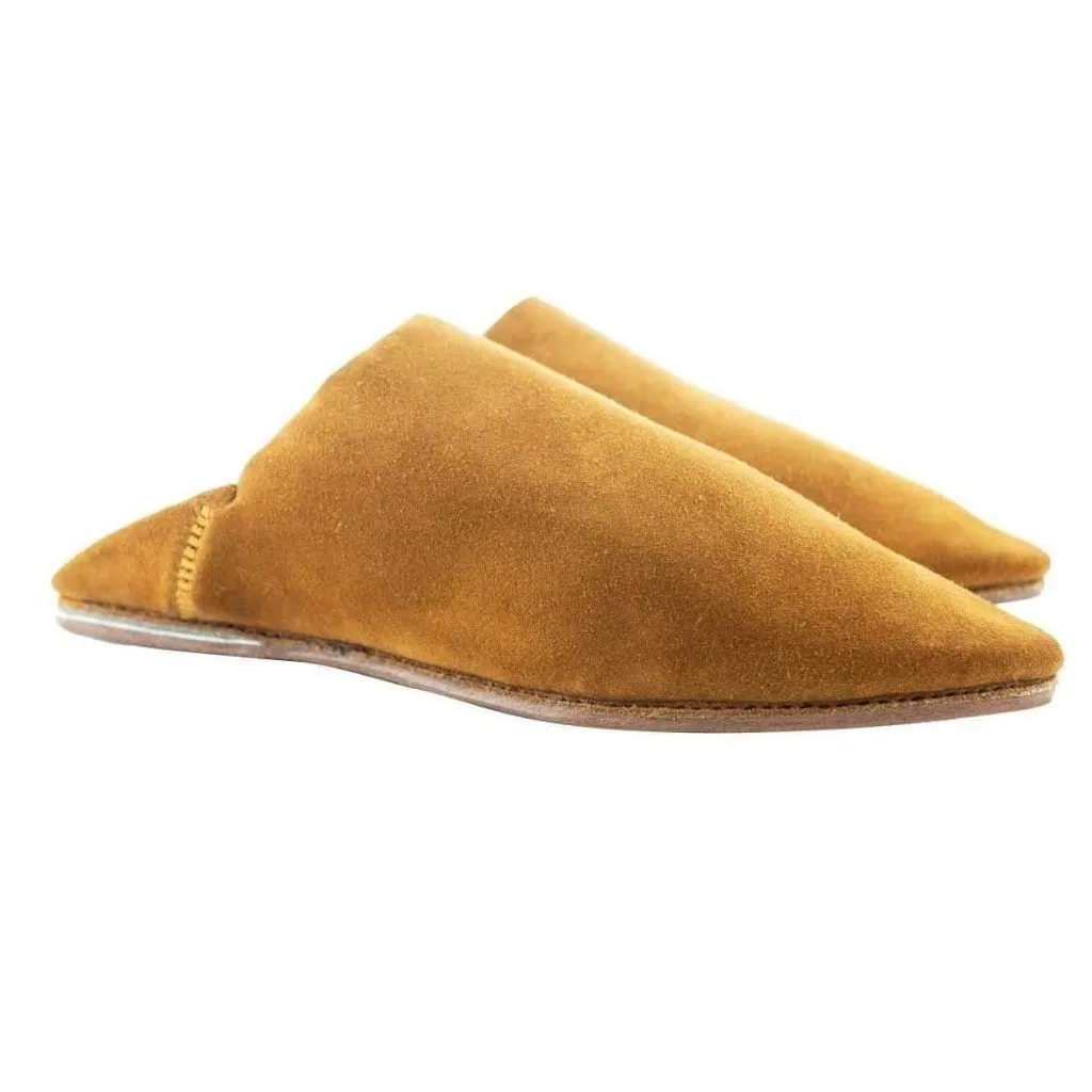 Men's Moroccan Slipper in Suede Camel