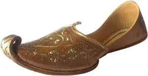 Mens Punjabi Jutti Sherwani Shoes Cream Cut Work Zari Khussa Shoes Beaded Footwear Bridal Slip on