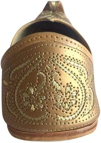 Mens Punjabi Jutti Sherwani Shoes Cream Cut Work Zari Khussa Shoes Beaded Footwear Bridal Slip on