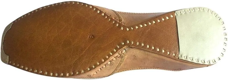 Mens Punjabi Jutti Sherwani Shoes Cream Cut Work Zari Khussa Shoes Beaded Footwear Bridal Slip on